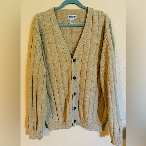 🌟HP🌟 VINTAGE WINDHAM POINTE Men’s Cardigan Button Up Sweater Sz XL Mr. Rogers - Picture 2 of 12